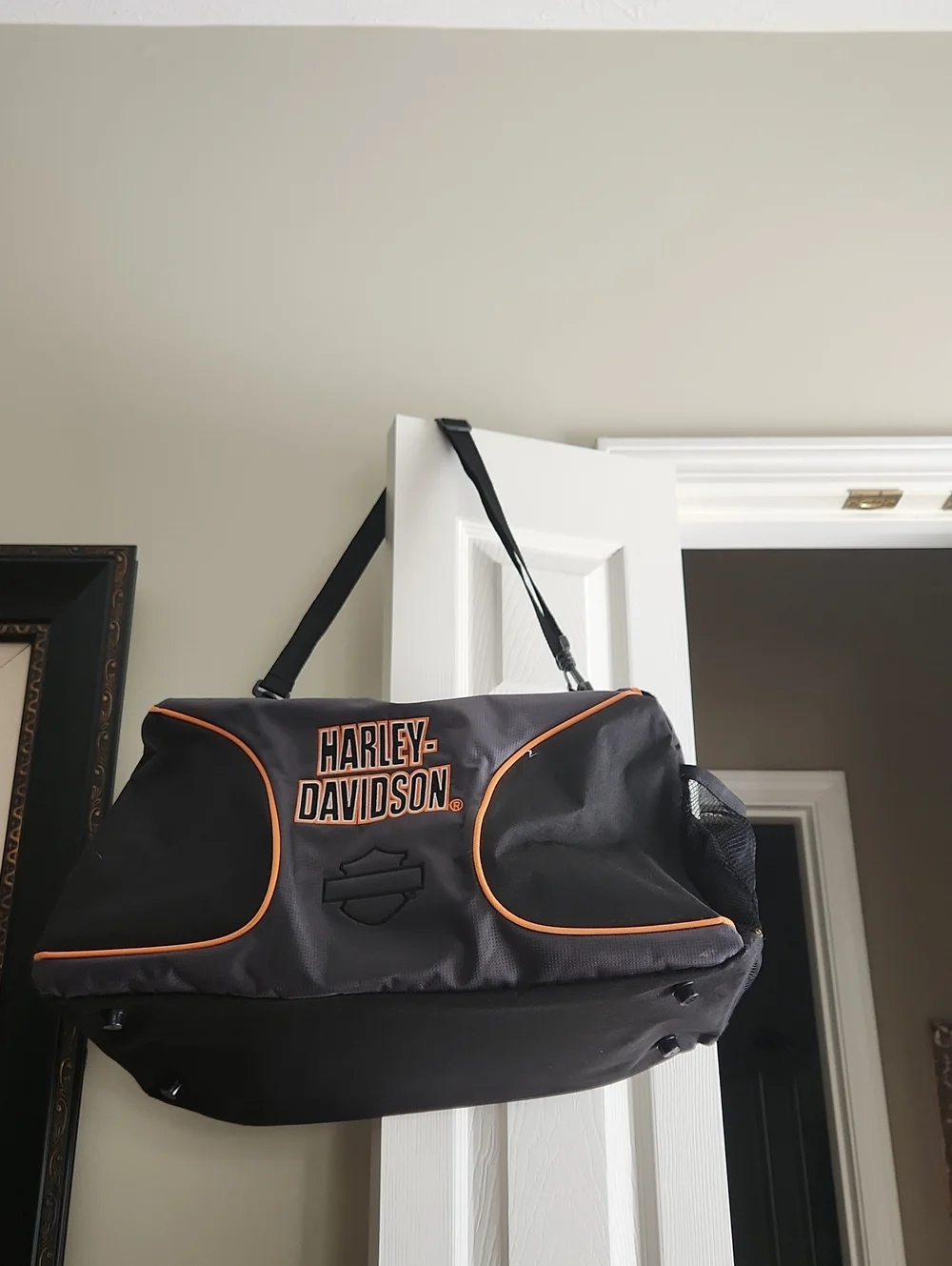 Harley-Davidson Black and Orange Travel Duffel